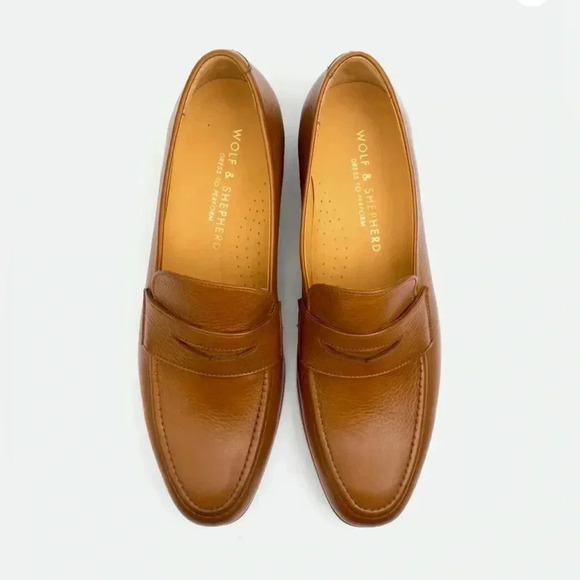 Wolf & Shepherd Mens leather penny loafers size 12.5 made in Portugal ?? main image 12